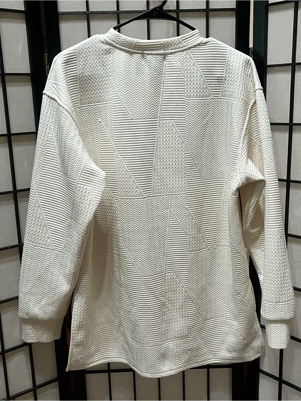 WOMENS SSYS THE LABEL Cream Crewneck Textured Knit Sweater SIZE S - Picture 6 of 8